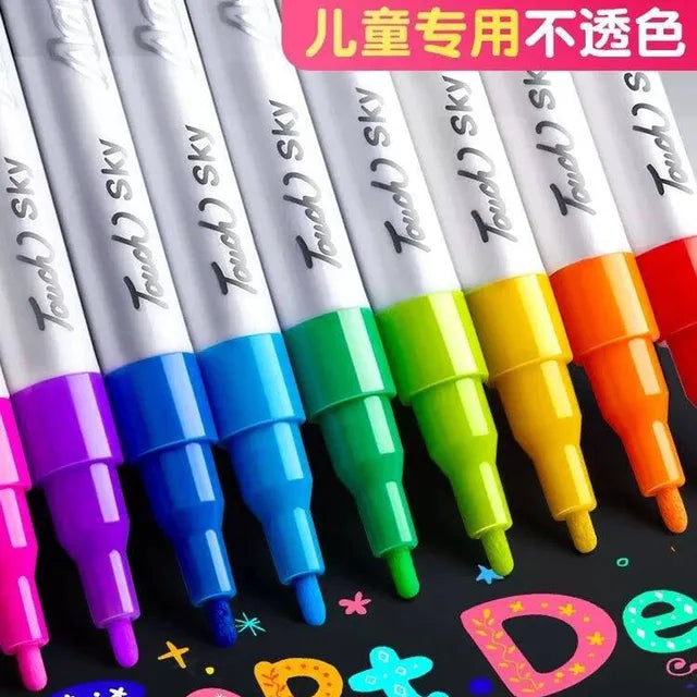 24 Sanrio Cinnamoroll Cartoon Acrylic Marker Paintbrush -Tight Stackable Children'S Color Pen Set