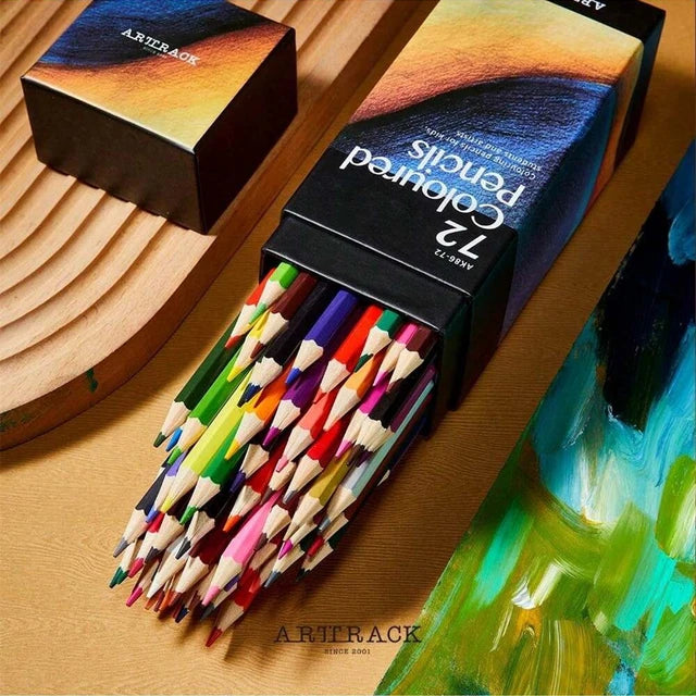 12 Colors Oily Colored Pencils Hexagon Wooden Handle Set Artist Painting Drawing Sketch Art Design Student Supplies