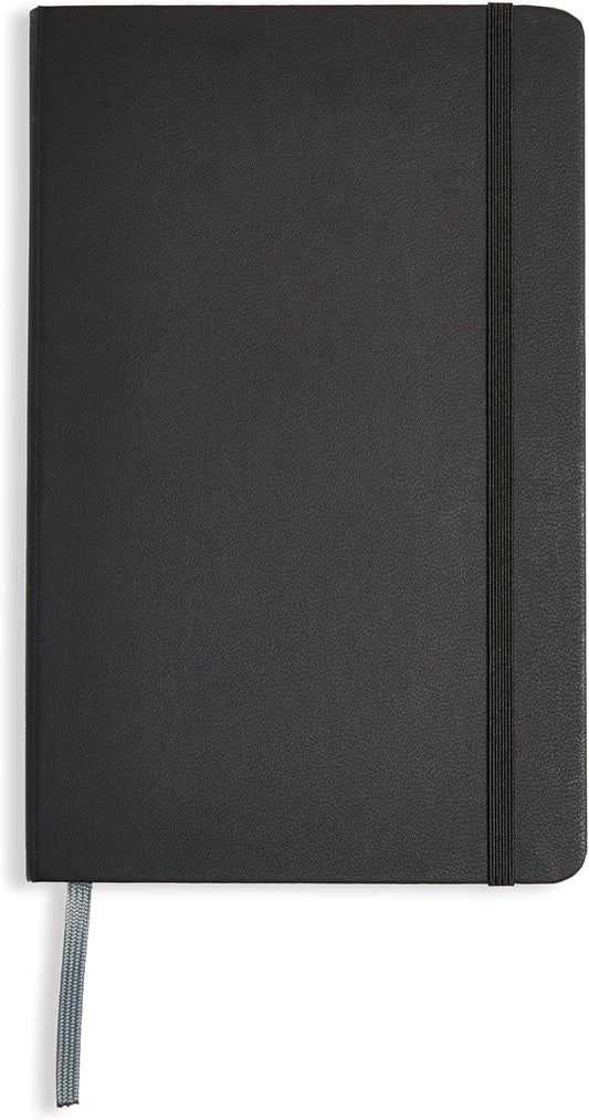 Amazon Basics Classic Notebook, 240 Pages, Hardcover - 12.7 x 20.96-cm, Line Ruled Pages