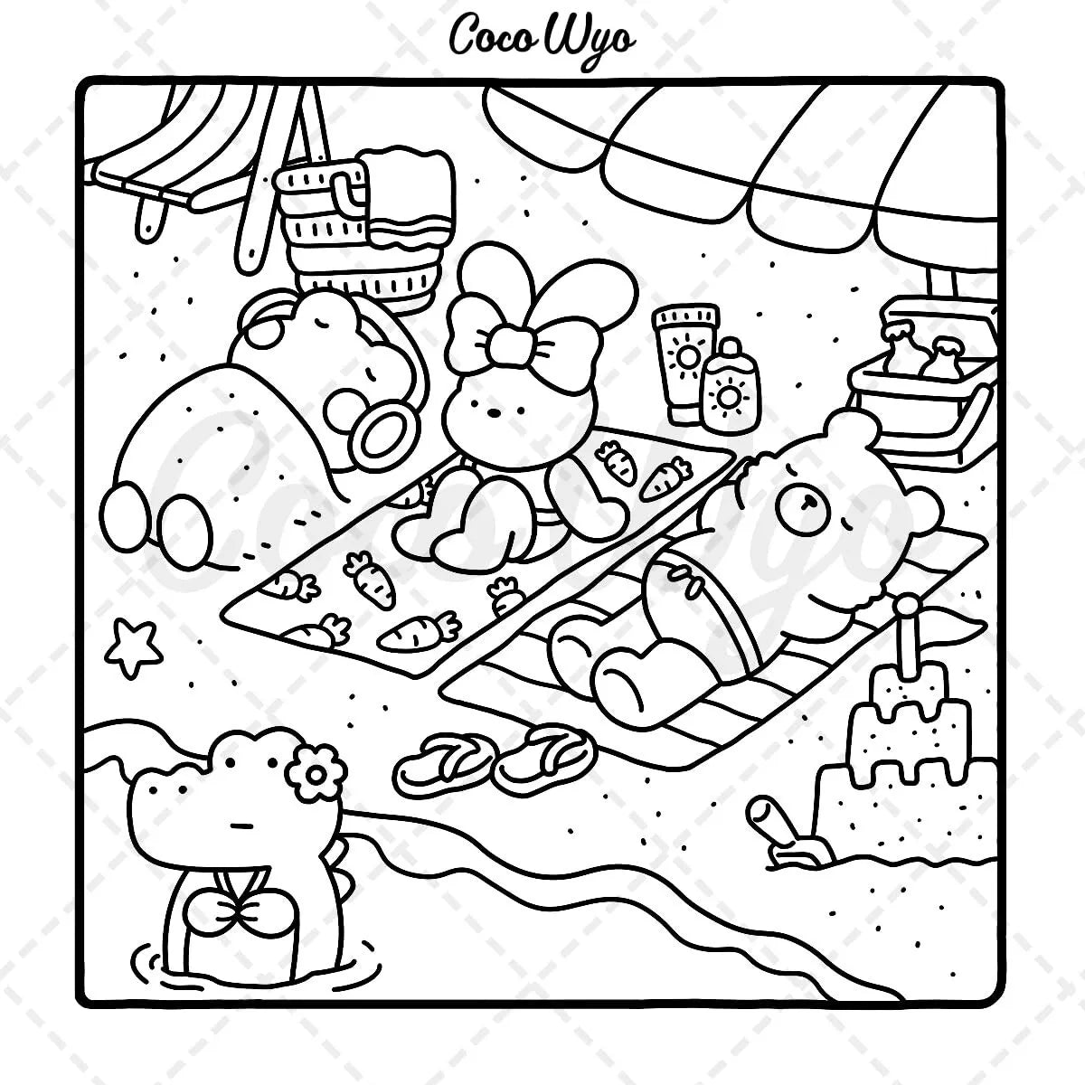 Cozy Friends: Coloring Book for Adults and Teens Featuring Super Cute Animal Characters with Easy and Simple Designs for Relaxation